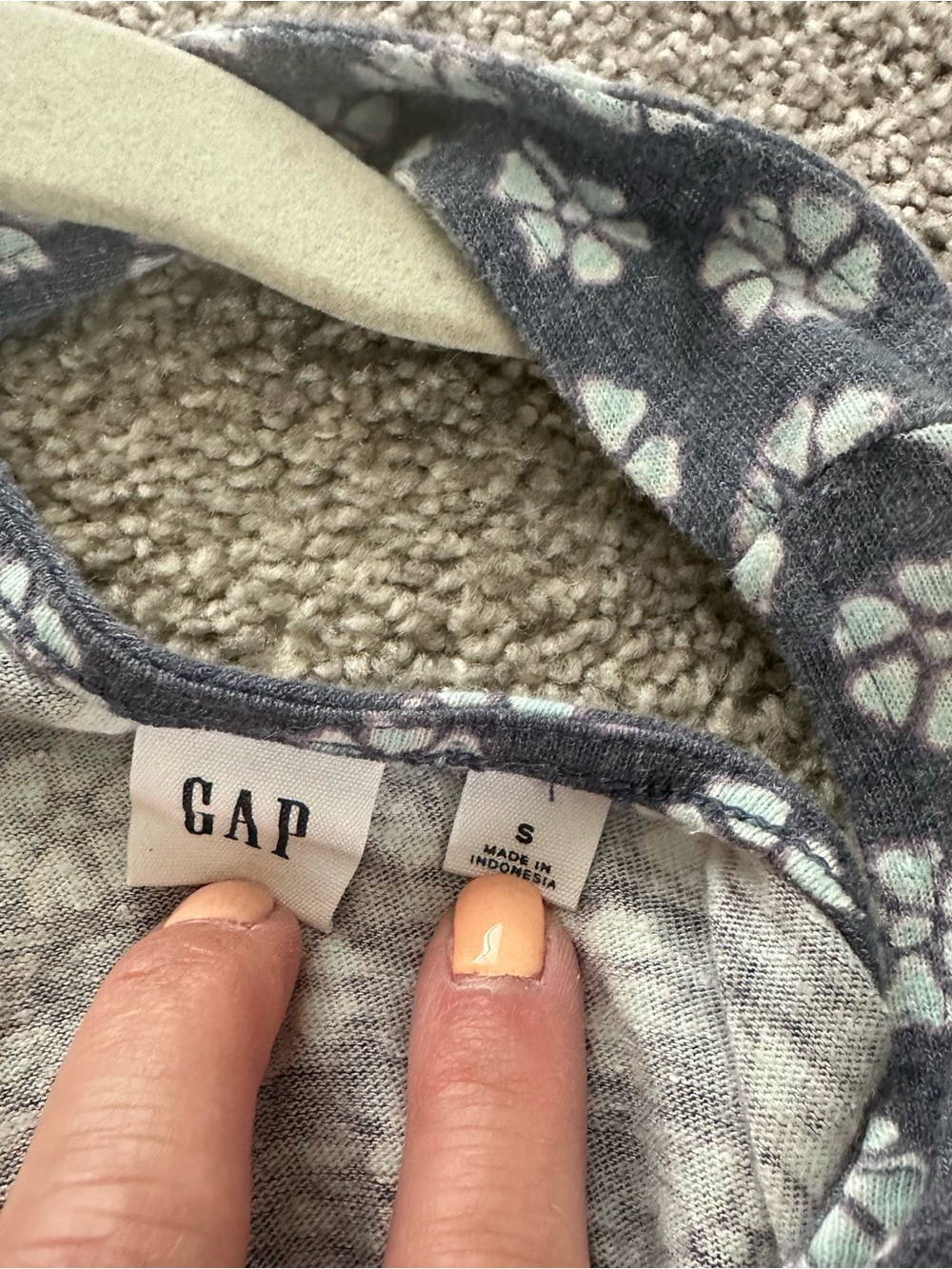 GAP Blue Mini Dress with White Floral Print - Picture 4 of 7